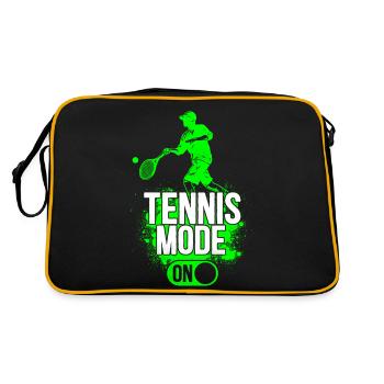 Drôle de joueur de tennis Raquette Tennis - Sac Retro - noir/or - Dos