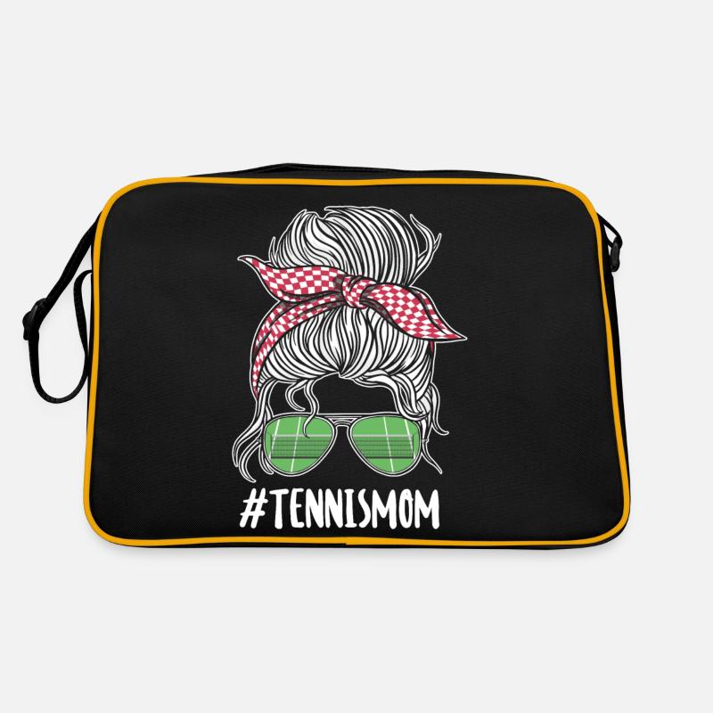 Funny Tennis Player Racket Retro Bag