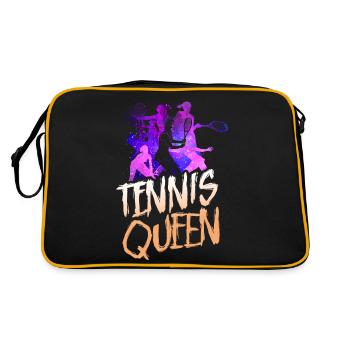 Drôle de joueur de tennis Raquette Tennis - Sac Retro - noir/or - Dos