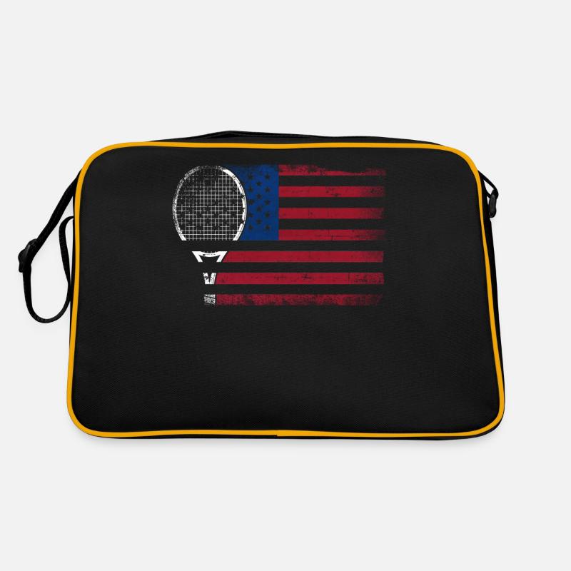 Funny Tennis Player Racket Retro Tasche