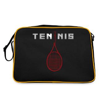 Drôle de joueur de tennis Raquette Tennis - Sac Retro - noir/or - Dos