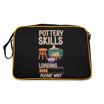 Pottery Ceramics Artist Pottery - Retro Tasche - Schwarz/Gold - Hinten