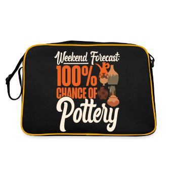 Pottery Ceramics Artist Weekend - Retro Tasche - Schwarz/Gold - Hinten