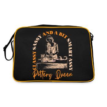 Pottery Ceramics Artist Classy - Retro Bag - black/gold - Back