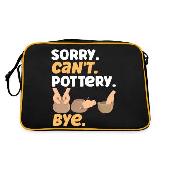 Pottery Ceramics Artist Sorry. - Retro Tasche - Schwarz/Gold - Hinten