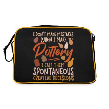 Pottery Ceramics Artist I Don't - Retro Bag - black/gold - Back