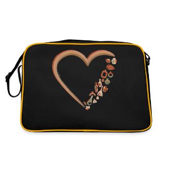 Pottery Ceramics Artist Heart - Retro Tasche - Schwarz/Gold - Hinten