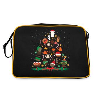 Pottery Ceramics Artist Christmas - Retro Tasche - Schwarz/Gold - Hinten