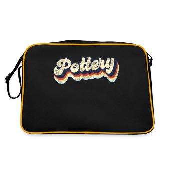 Pottery Ceramics Artist Retro - Retro Tasche - Schwarz/Gold - Hinten
