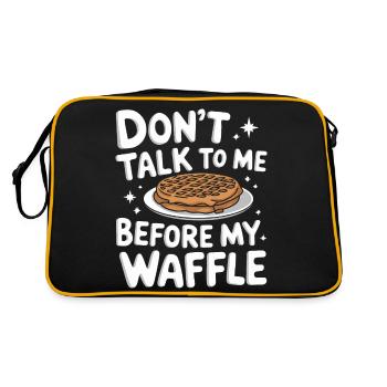 Waffles Breakfast Sweets - Retro Bag - black/gold - Back