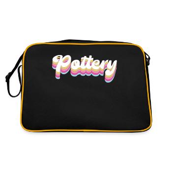 Pottery Ceramics Artist Retro - Retro Tasche - Schwarz/Gold - Hinten