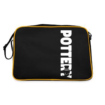 Pottery Ceramics Artist Pottery - Retro Tasche - Schwarz/Gold - Hinten