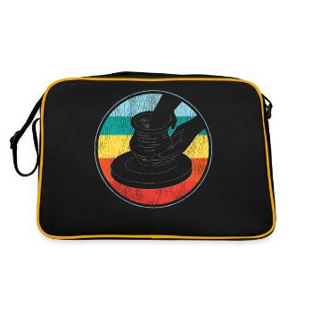 Pottery Ceramics Artist Retro - Retro Tasche - Schwarz/Gold - Hinten
