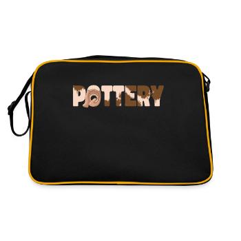 Pottery Ceramics Artist Pottery - Retro Tasche - Schwarz/Gold - Hinten