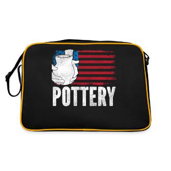 Pottery Ceramics Artist American - Retro Tasche - Schwarz/Gold - Hinten