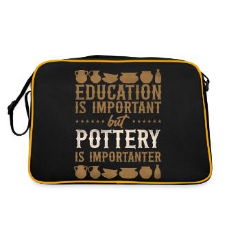 Pottery Ceramics Artist Education - Retro Tasche - Schwarz/Gold - Hinten