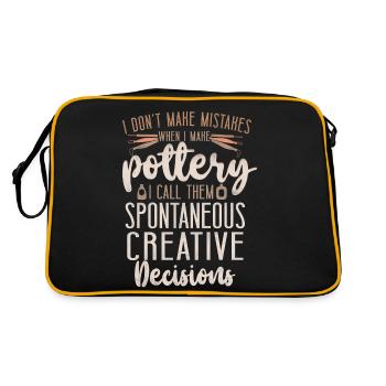 Pottery Ceramics Artist I Don't - Retro Bag - black/gold - Back