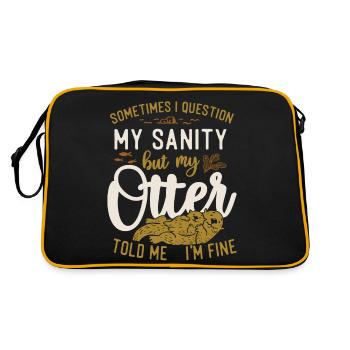 Otter Sometimes I Question My - Retro Tasche - Schwarz/Gold - Hinten