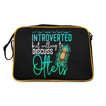 Loutre introvertie mais disposée à le faire - Sac Retro - noir/or - Dos