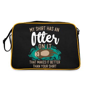 Loutre Ma chemise a une loutre dessus - Sac Retro - noir/or - Dos