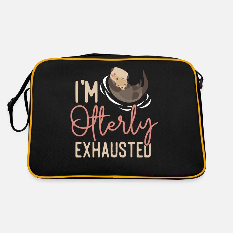 Otter I'm Otterly Exhausted Retro Tasche