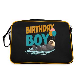 Loutre Anniversaire Garçon Anniversaire Garçon - Sac Retro - noir/or - Dos