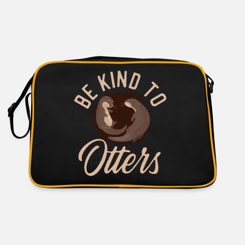 Otter Pun Be Kind To Otters Retro Tasche