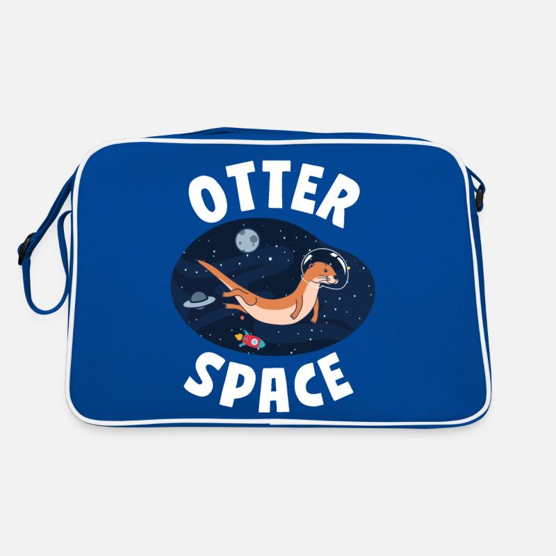Otter Pun Space Science Astronaut Retro Tasche