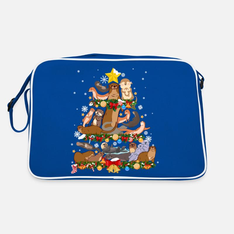 Otter Christmas Tree Retro Tasche