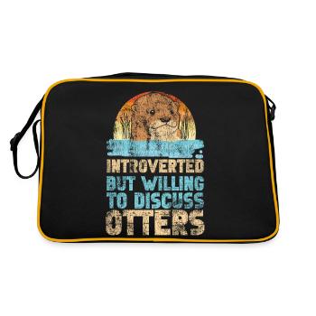 Loutre introvertie mais disposée à le faire - Sac Retro - noir/or - Dos