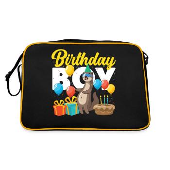 Loutre Anniversaire Garçon Anniversaire Garçon - Sac Retro - noir/or - Dos