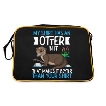 Loutre Ma chemise a une loutre dessus - Sac Retro - noir/or - Dos