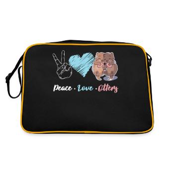 Loutre Paix Amour Loutres - Sac Retro - noir/or - Dos