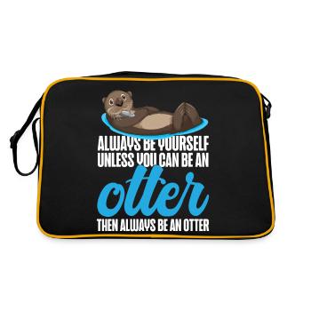 Otter Always Be Yourself Unless - Retro Tasche - Schwarz/Gold - Hinten