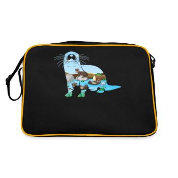 Otter River - Retro Bag - black/gold - Back