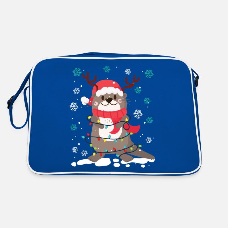 Otter Christmas Tree Retro Tasche