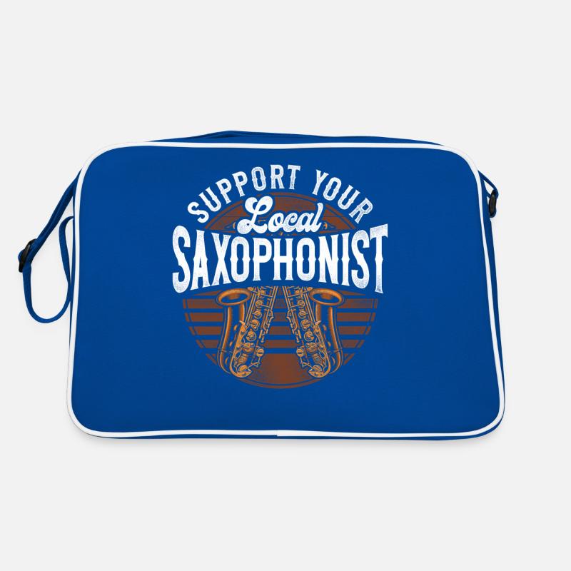 Saxophone Support Your Local Retro Tasche
