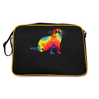 Otter Tie Dye - Retro Bag - black/gold - Back