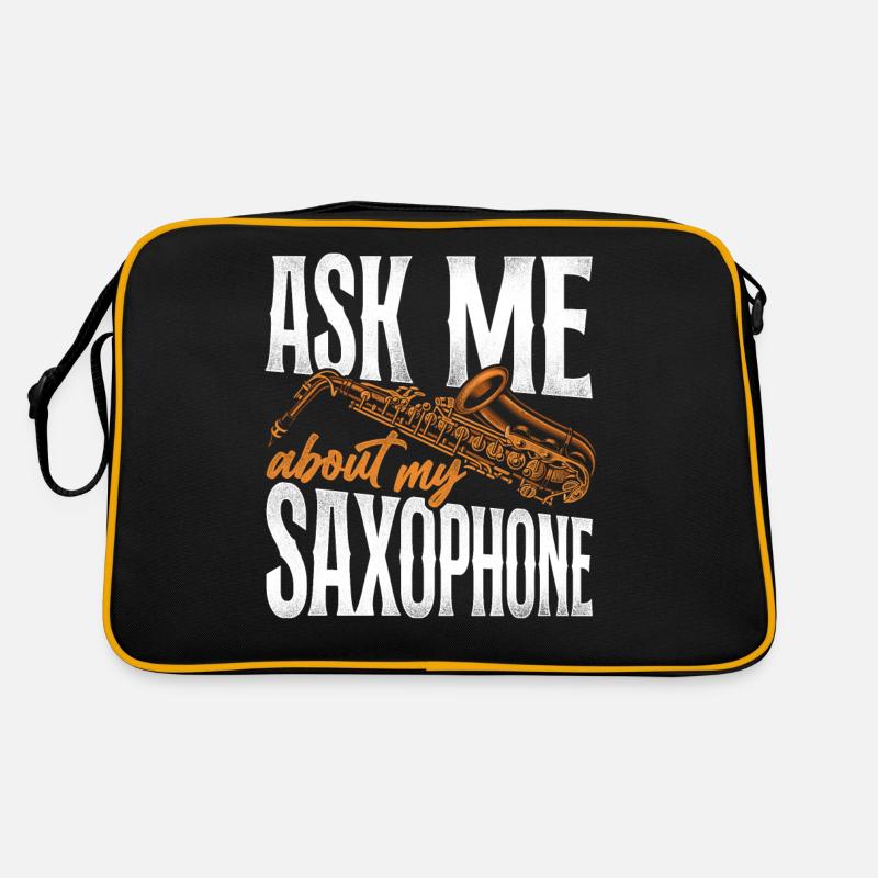 Saxophone Ask Me About My Retro Tasche