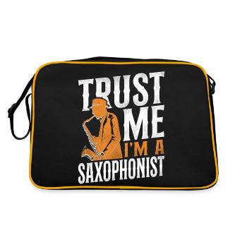 Saxophone Trust Me I'm A - Retro Bag - black/gold - Back