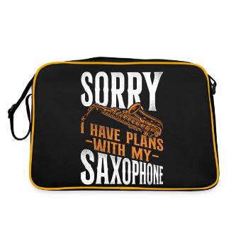 Saxophone Sorry I Have Plans With - Retro Bag - black/gold - Back