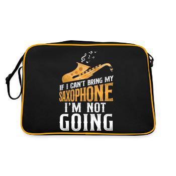 Saxophones Si je ne peux pas apporter mon - Sac Retro - noir/or - Dos
