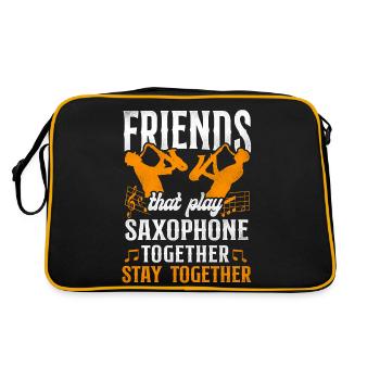 Saxophone Friends Besties Buddies - Retro Bag - black/gold - Back