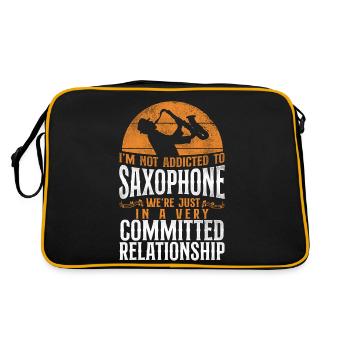 Saxophones Je ne suis pas accro à mon - Sac Retro - noir/or - Dos