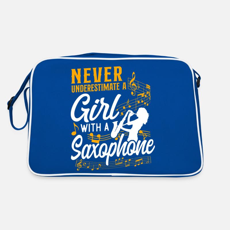 Saxophone Never Underestimate A Retro Tasche