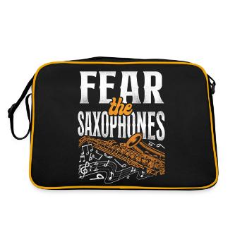 Saxophone Fear The Saxophones - Retro Bag - black/gold - Back