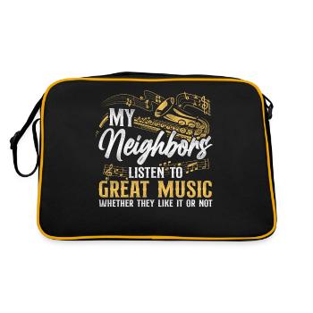 Saxophones My Neighbors Listen To - Retro Bag - black/gold - Back
