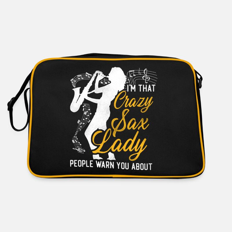 Saxophone Pun I'm That Crazy Sax Retro Tasche