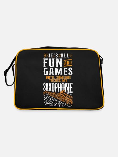 Saxophones It's All Fun And Games - Retro Bag - black/gold - Back