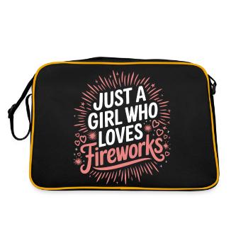 Pyrotechniker Feuerwerk Pyrotechnik - Retro Tasche - Schwarz/Gold - Hinten
